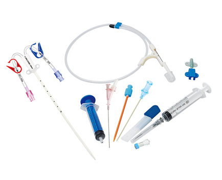 Kit de cathéter pour hémodialyse jetable